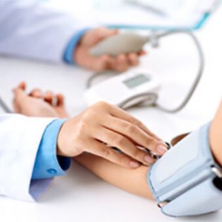 Doctor checking the heart rate