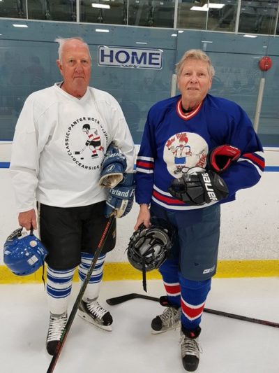 two old man in skating