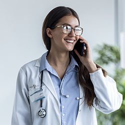 female doctor smiling