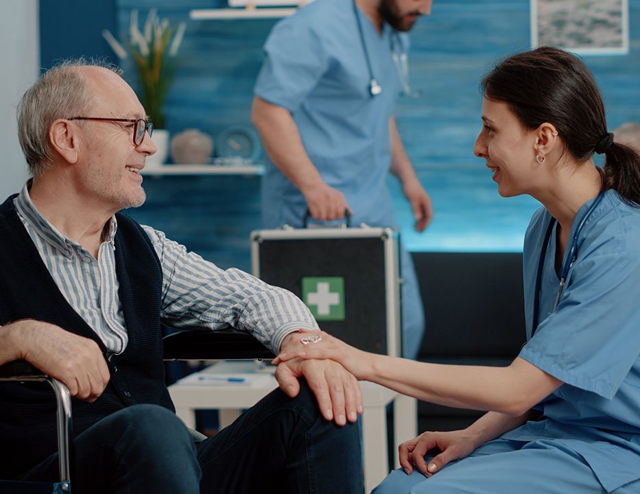 Nurse and patient